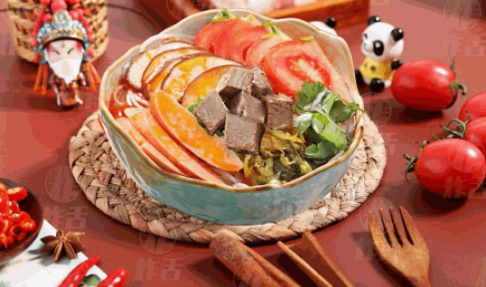 炸舌泡椒牛肉米線