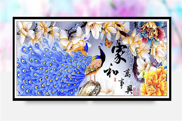 藍(lán)寶石魔方鉆石畫