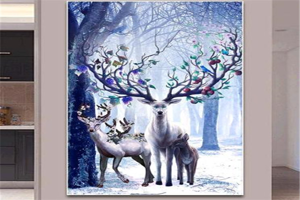 藍(lán)寶石魔方鉆石畫