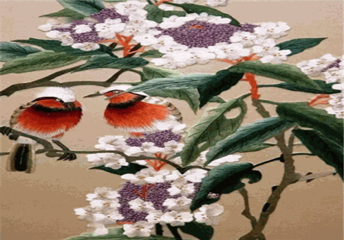 宮廷國繡布藝畫