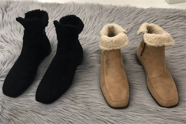 皮毛平底女鞋